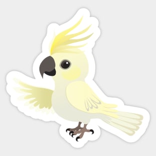 Cute Sulphur crested cockatoo Sticker